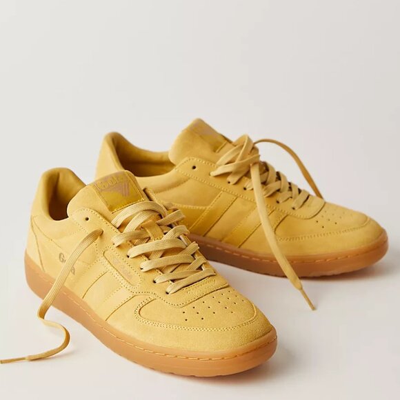 Gola Shoes - Gola Hawk Suede Sneakers Color: Pollen / Gum